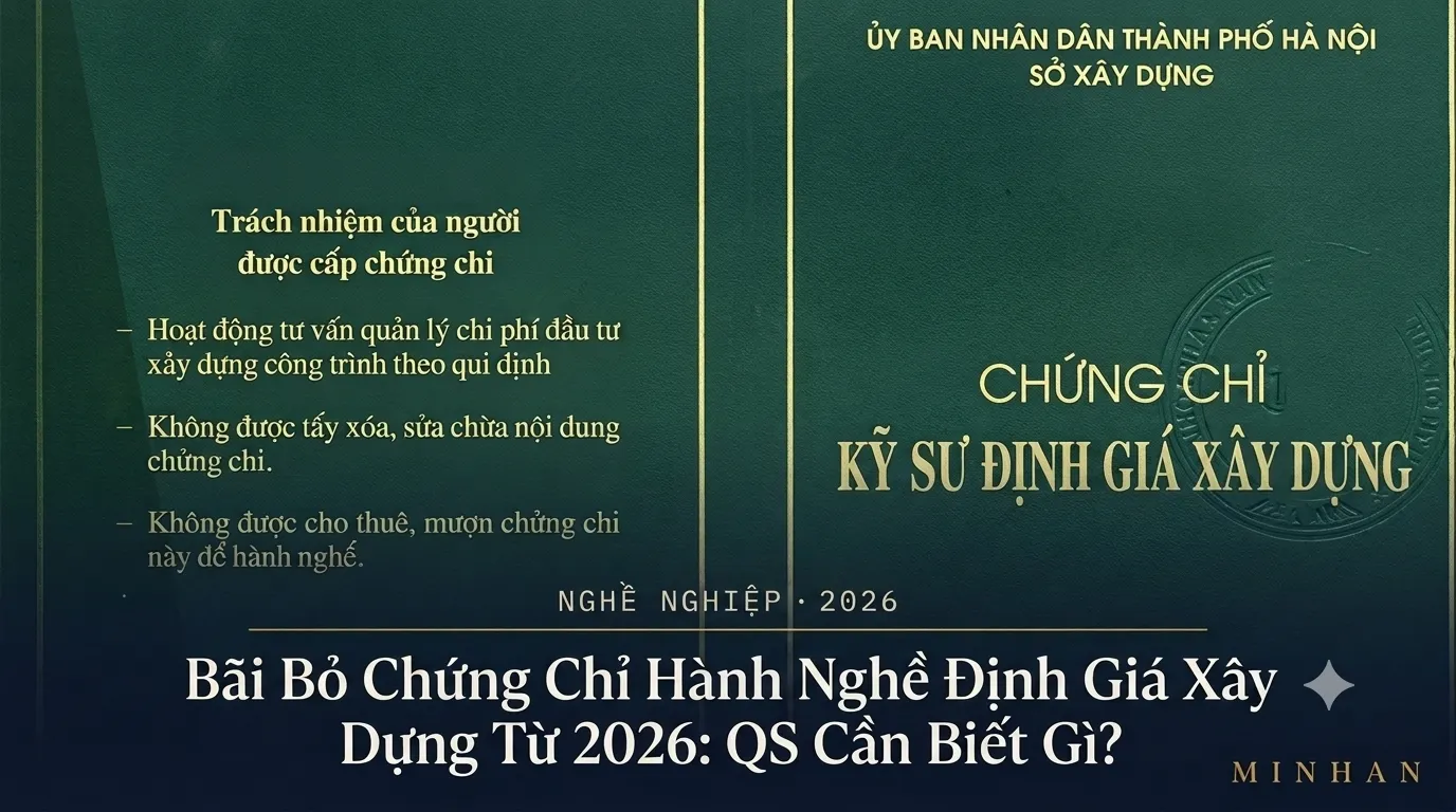 Chứng chỉ hành nghề kỹ sư định giá xây dựng có dấu mộc cơ quan cấp