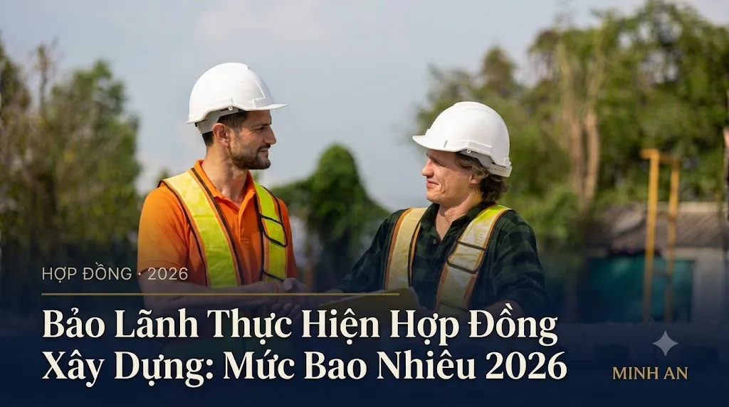 Hai kỹ sư xây dựng bắt tay sau khi thống nhất điều khoản bảo lãnh thực hiện hợp đồng