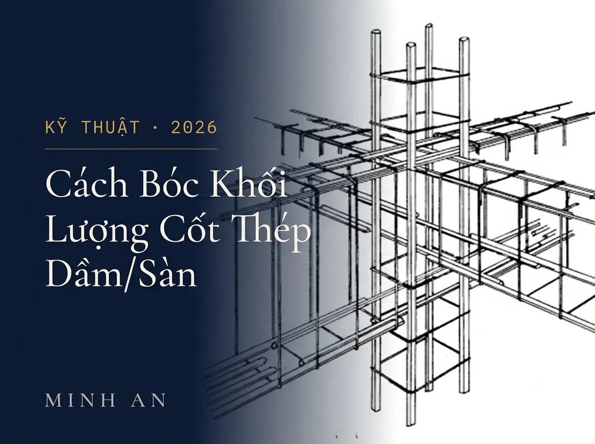 Cách Bóc Khối Lượng Cốt Thép Dầm/Sàn Cho Kỹ Sư QS Mới