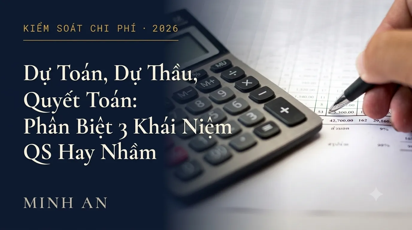 Máy tính và bảng dự toán chi phí xây dựng, người đang ghi chép số liệu