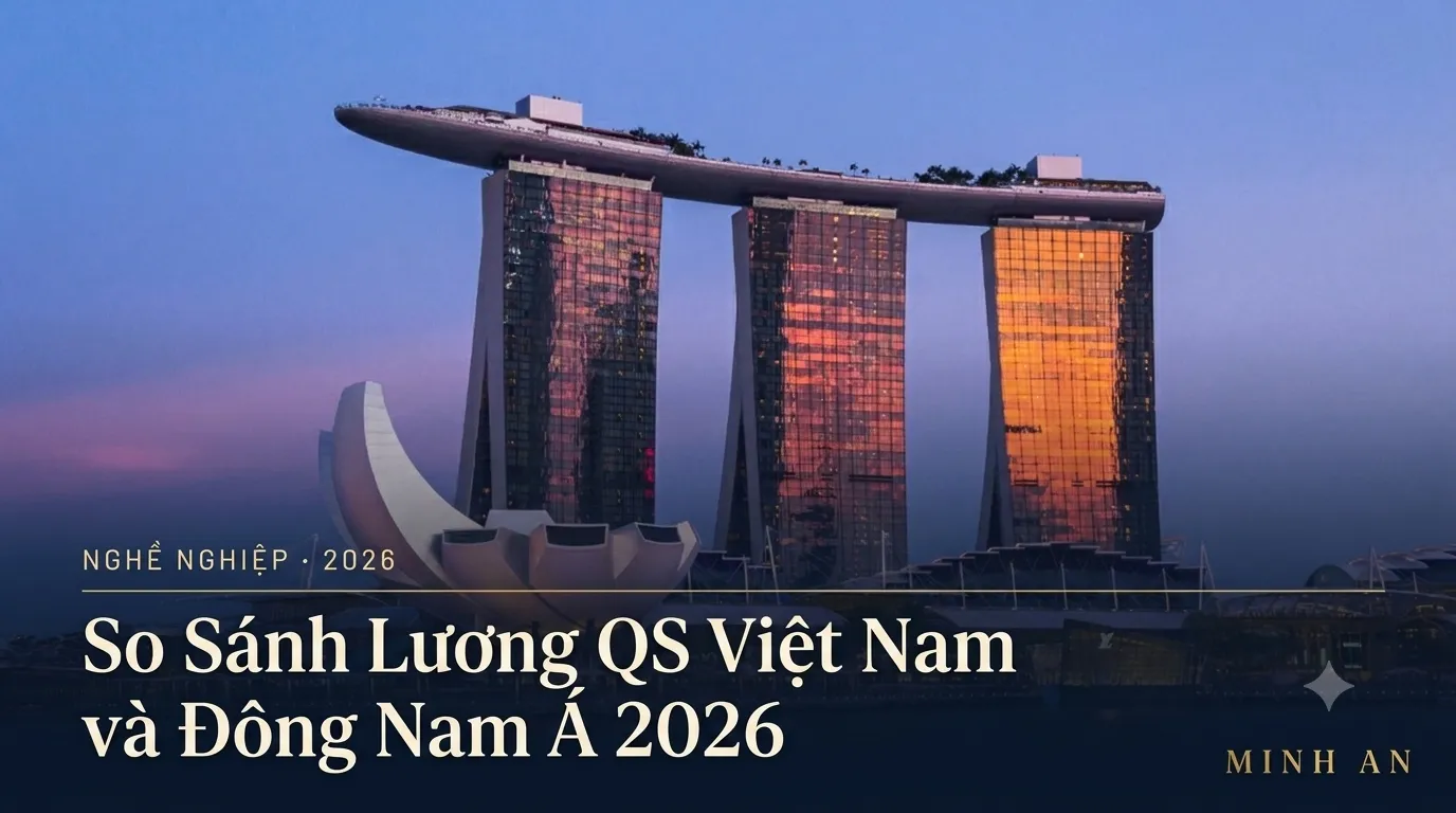 Tòa nhà Marina Bay Sands Singapore lúc hoàng hôn, minh họa cho bài so sánh lương QS Việt Nam và Đông Nam Á 2026